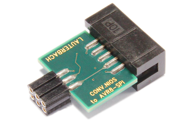 Converter AVR8 10 Pin JTAG to 6 Pin SPI