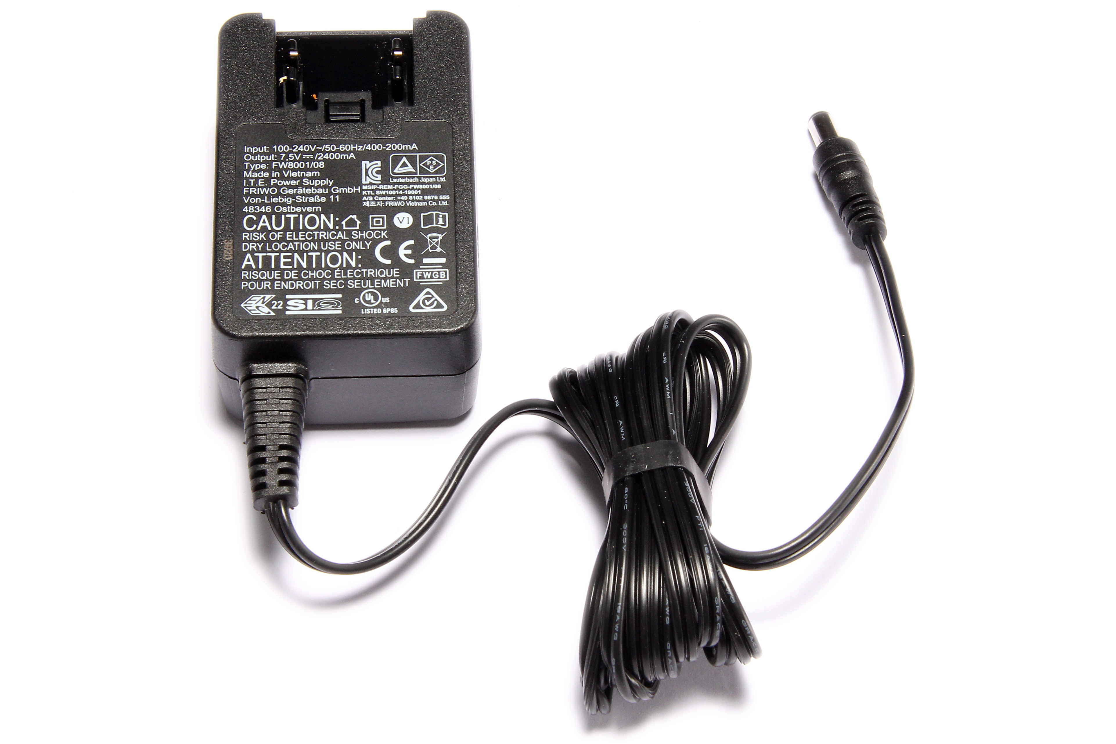 EU/US/IN/CN/UK/AU Wall Mount Power Supply