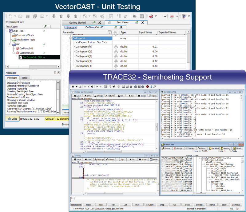 VectorCAST® インテグレーション - データ駆動ユニットテスト